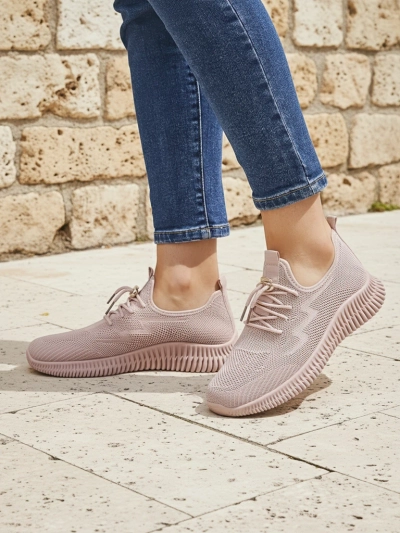 Aurelia Rosa - chaussures de sport pour femmes Royalfashion en tissu, roses, talon plat
