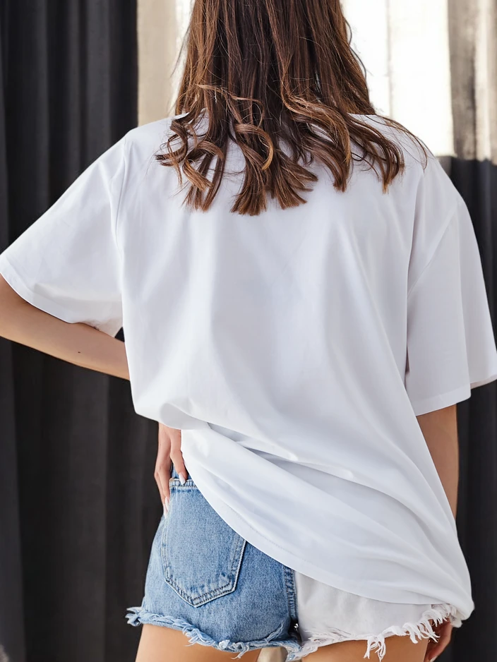 Royalfashion T-shirt Femme en Coton Papillon Romantique