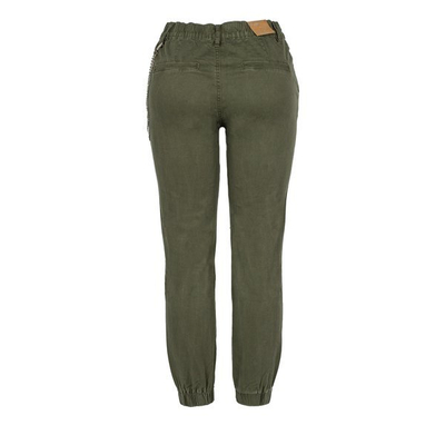 Pantalon cargo vert pour femme avec chaîne - Pantalon 1