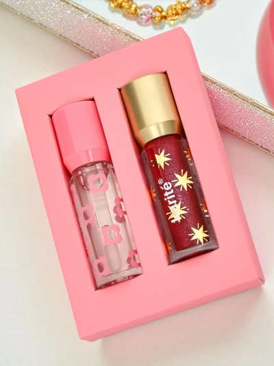 Brillant à lèvres à paillettes et brillant à lèvres transparent 2 en 1 Ruby Woo