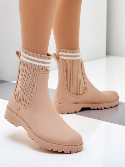 Bottes de pluie Royalfashion pour femmes avec un insert en tissu plus haut Scarlesa