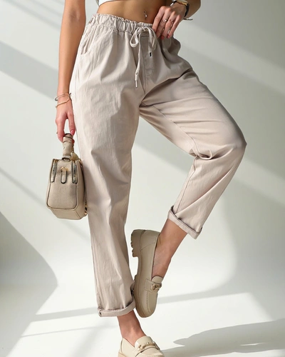 Royalfashion Pantalons en tissu simples pour femmes