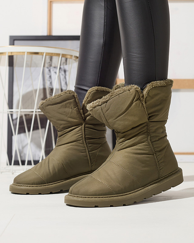 Vert foncé bottes pour femmes a'la bottes de neige Kalioli Footwear