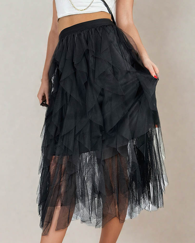 Royalfashion Jupe midi double épaisseur pour femme