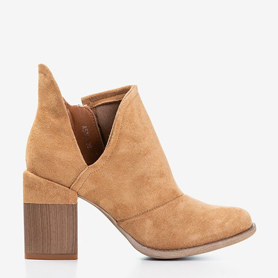 Bottines femme marron clair avec découpes Cintura - Footwear 1