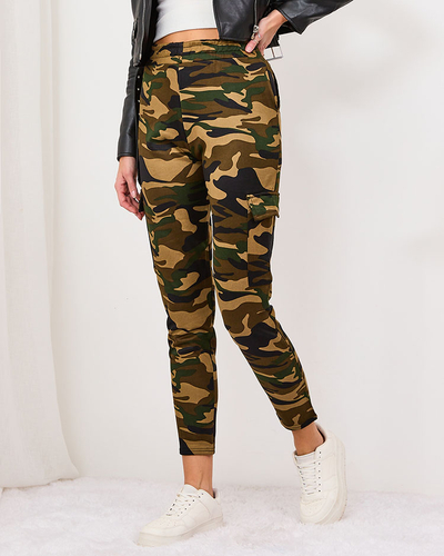 Royalfashion Pantalon de combat moro isolé pour femme Green
