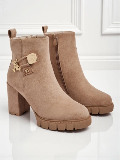 Bottines femme en éco-daim à talon bloc Bearr