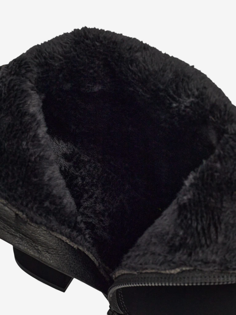 Bottines femme en cuir écologique à talons épais avec dentelle Kastrelle