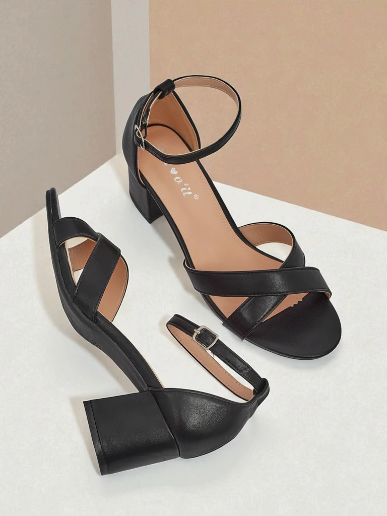 Sandales à talons blocs Royalfashion pour femmes Eleganza Strap