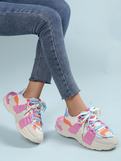 Royalfashion Baskets de sport pour femmes avec inserts en caoutchouc Bubble