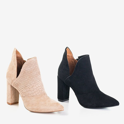 Bottines femme marron clair sur un montant supérieur avec une coupe Fimoli - Footwear