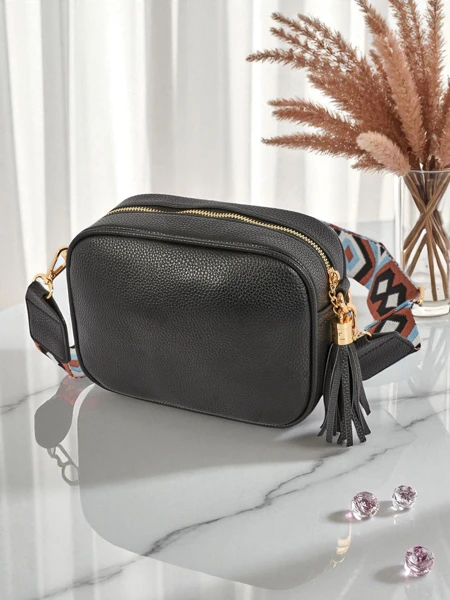 Royalfashion Petit sac à main pour femme en cuir écologique avec bandoulière colorée Kovi Lace