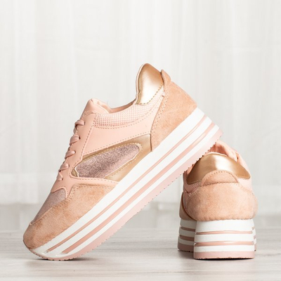 Baskets à plateforme rose Kim - Chaussures 1