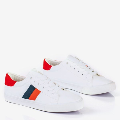 Espadrilles blanches à rayures colorées Dassers - Chaussures 1