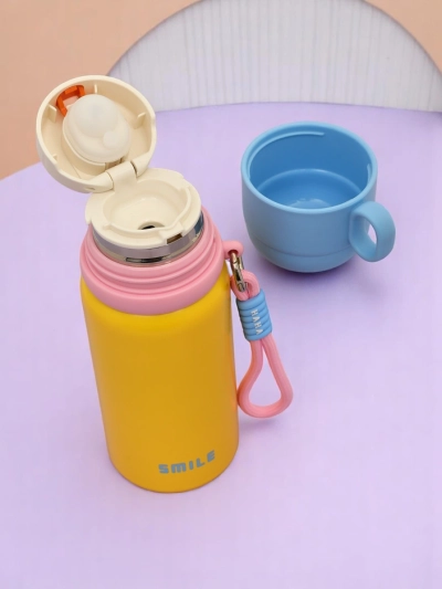 Royalfashion Mug thermos thermique avec tasse Happy Smile