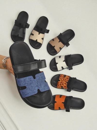 Royalfashion Chaussons pour femmes en cuir écologique FlexiComfi