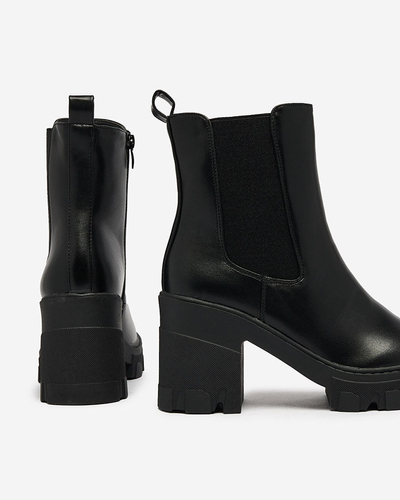 Royalfashion Bottes noires à talon aiguille Atherta pour femme