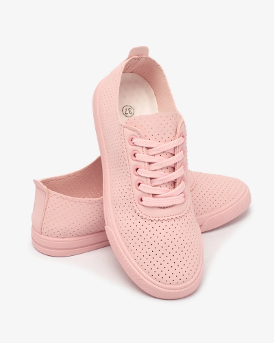 Royalfashion Tennis ajourées pour femme rose Salomp