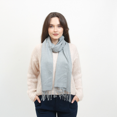 Foulard classique unicolore gris foncé pour femme - Accessoires
