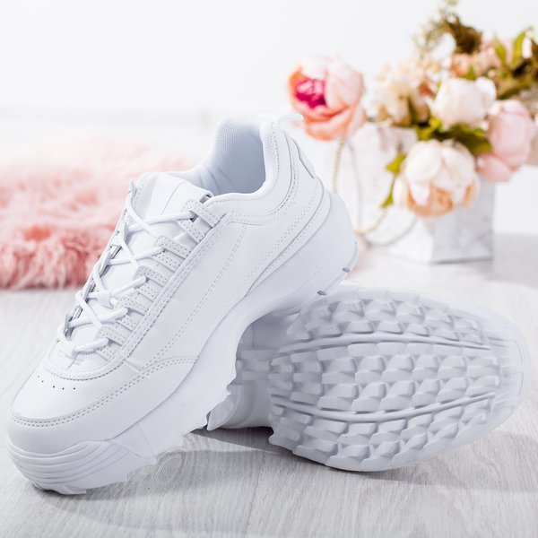 Chaussures papa blanches à lacets Osetrellia - Chaussures 1