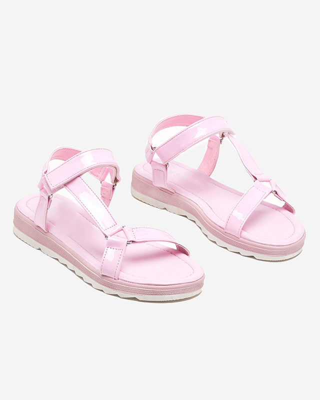 Hereris violet sandales plates pour femmes - Footwear