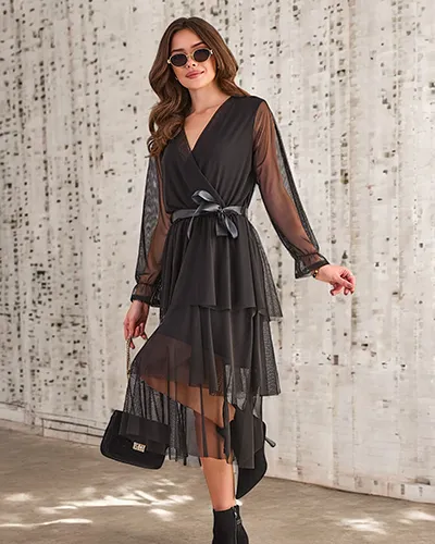 Robe longue pour femme Royalfashion avec volants