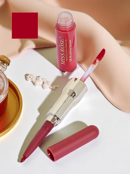 Rouge à lèvres liquide et crayon à lèvres 2-en-1 Rouge Russe