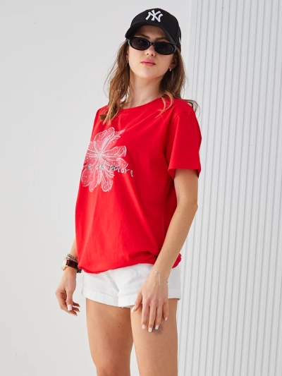 Royalfashion T-shirt en coton pour femmes More and More