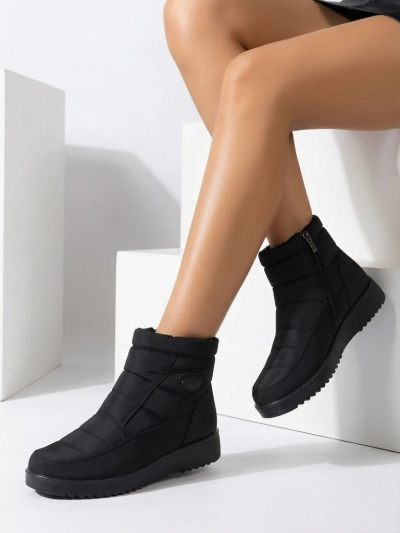 Bottines pour Femmes Athena Noires en Tissu pour l'Automne et l'Hiver