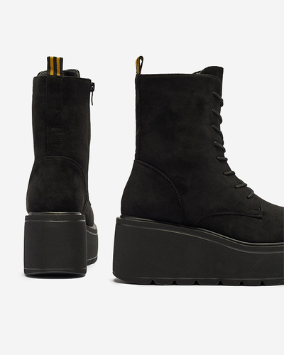 Bottines compensées noires Jeanne - Chaussures
