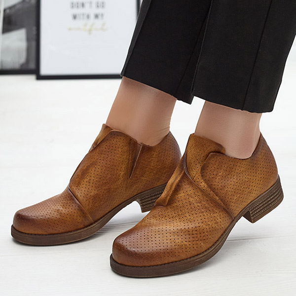 Demi-bottes en cuir écologique pour femmes Camel Ilioppa- Footwear