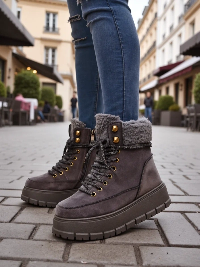 Royalfashion Bottes de neige pour femmes Bomion