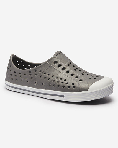 Baskets en caoutchouc ajourées grises pour enfants Jiteri - Chaussures