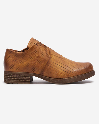 Demi-bottes en cuir écologique pour femmes Camel Ilioppa- Footwear