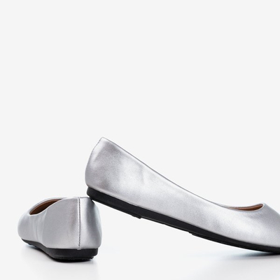 Chaussures en cuir écologique Mareus argent pour femme - Chaussures 1