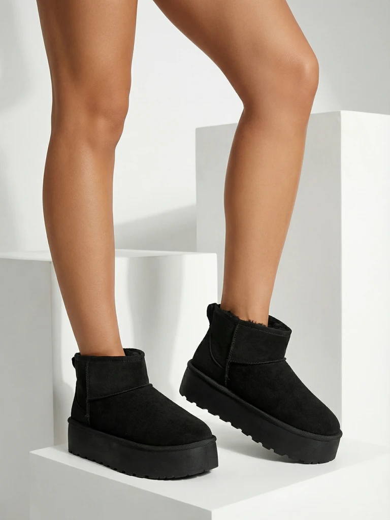 Bottines pour Femmes Luna Noires en Cuir Élégantes pour l'Automne