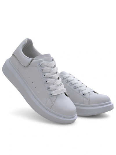 Sneakers de Sport Blanches Athena en Cuir Écologique