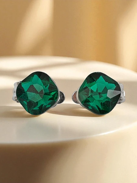 Royalfashion Boucles d'oreilles à clip pour femmes avec cristal