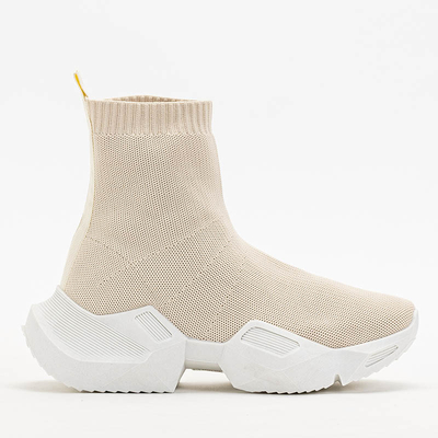 Beige Baskets hautes Gohi pour femme - Chaussures