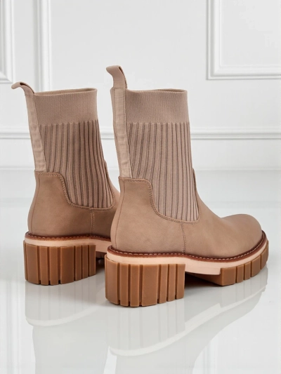 Bottines pour femmes à talon bloc en cuir écologique Ivy Storm