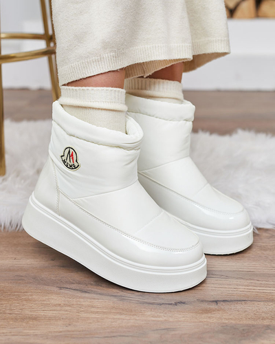 Royalfashion Bottes de neige à enfiler pour femme en blanc Ademra