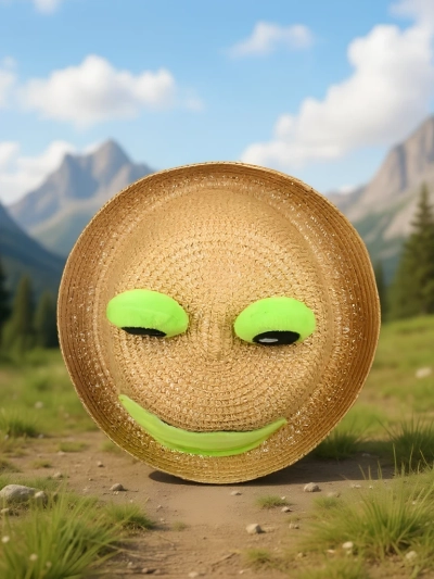 Royalfashion Chapeau en paille pour enfants Chapeau Froggy Shade