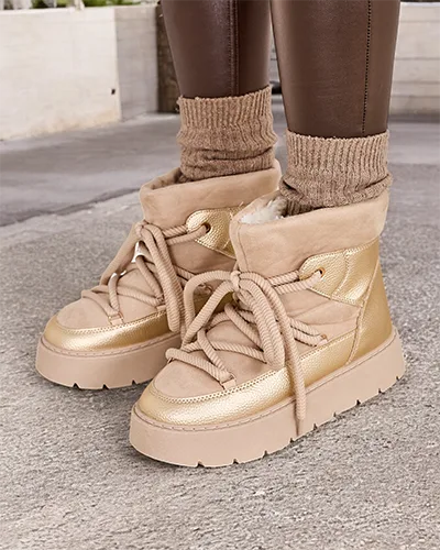 Bottes de neige à lacets pour femmes Royalfashion Iniuc