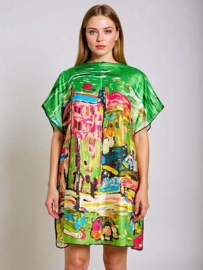 Paréo Athenia Verde de Royalfashion – robe colorée en polyester jusqu'aux genoux