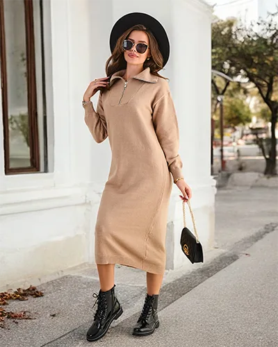 Robe longue pull pour femmes Royalfashion