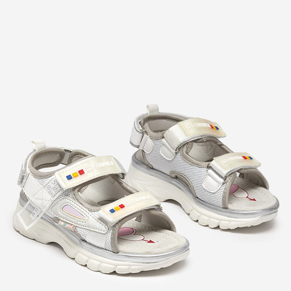 Sandales pour filles en blanc et gris Umaf - Footwear