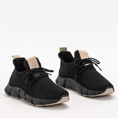 Chaussures de sport noires et beiges pour femmes Bommgi - Footwear
