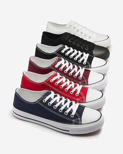 OUTLET Baskets classiques à lacets pour femmes, noires et blanches Ogisa - Chaussures