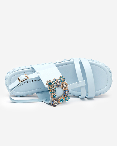 OUTLET Sandales bleues pour femme avec boucle décorative Govy-Footwear