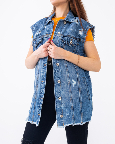 Gilet en jean bleu - Vêtements